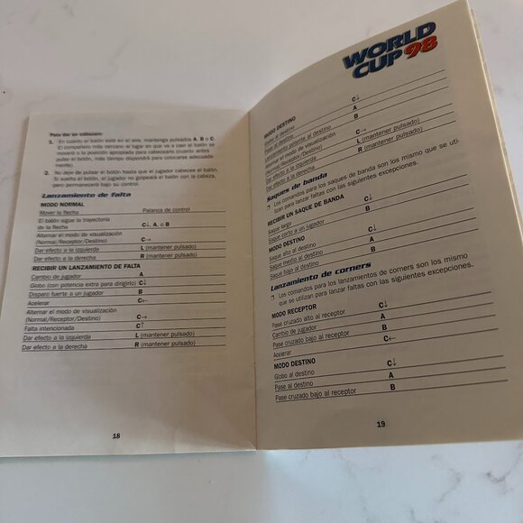 Nintendo 64 World Cup 98 & Instruction Booklet - Picture 7 of 7